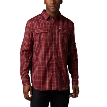 Columbia Silver Ridge 2.0 Plaid Long Sleeve Big, Camisa Rojos Para Hombre | 702648-BFN